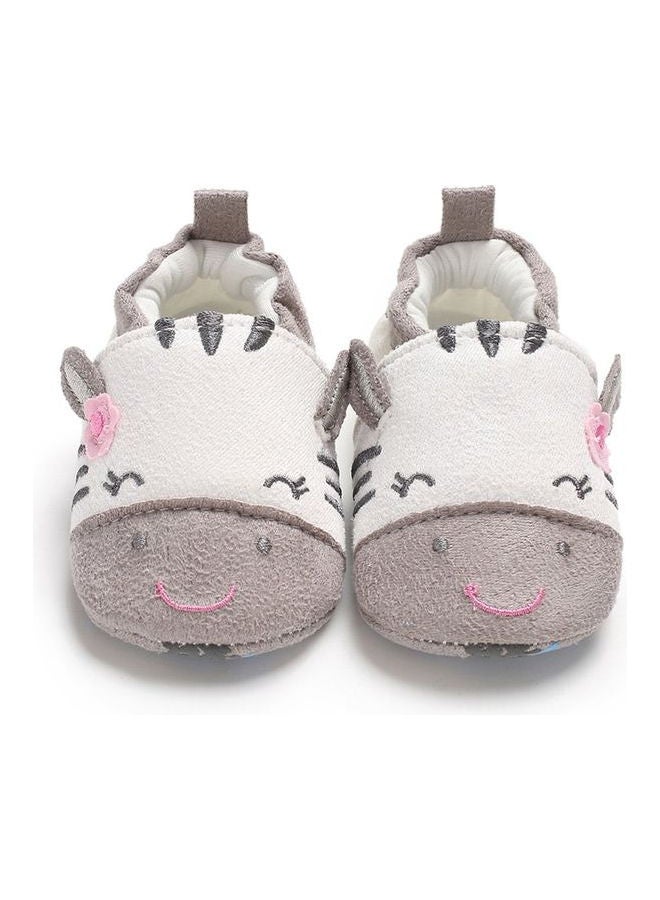 Cute Cartoon Shoes White/Brown