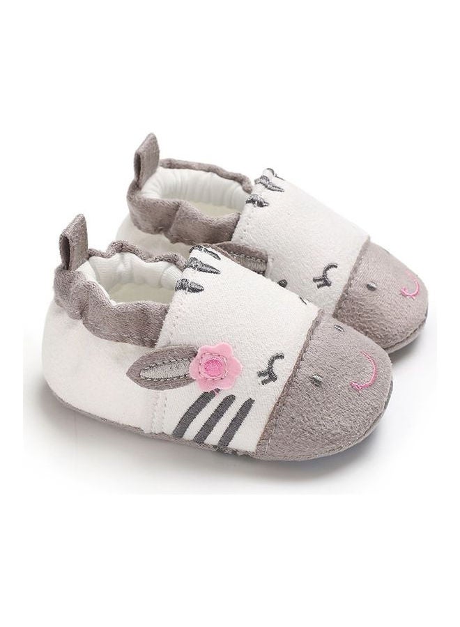 Cute Cartoon Shoes White/Brown