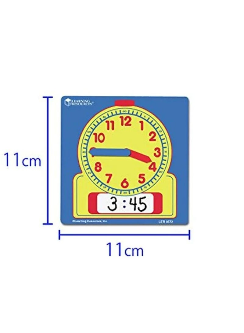 Write-On Wipe-Off Student Clocks Set of 10