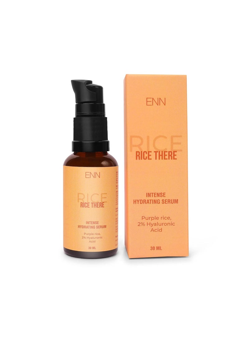 Enn Rice There Intense Hydrating Face Serum for Glowing Skin Lightweight Formula for Radiant Skin with Hyaluronic Acid for Skin Elasticity Anti Ageing 30ml