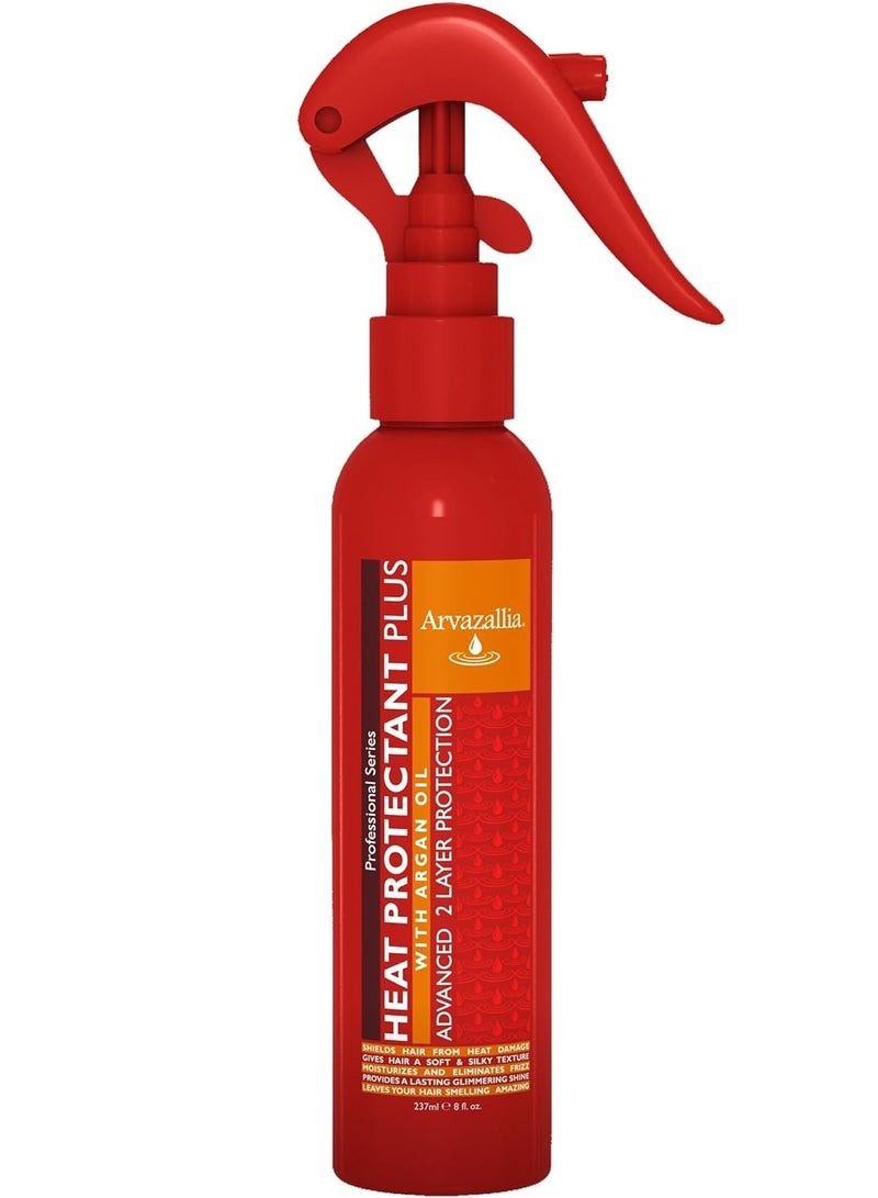 Arvazallia Heat Protectant Spray with Argan Oil - Professional Grade Thermal Protector, Leave-in Conditioner, Anti-frizz, and Shine Spray