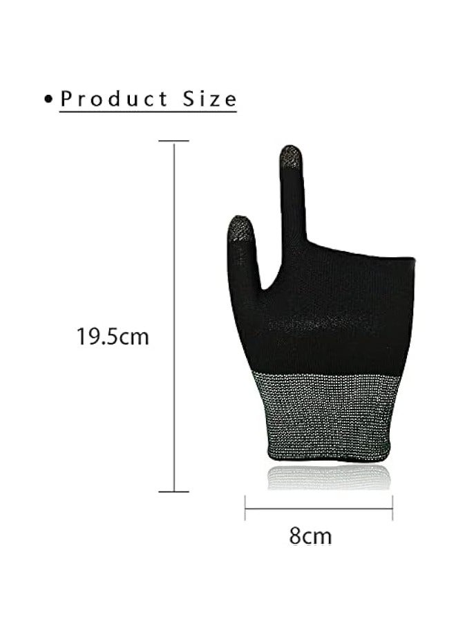 E-Sports Gaming Gloves, Gaming Finger Sleeves, Anti-Sweat Breathable, Thumb Sleeves for Highly Sensitive Nano-Silver Fiber Material + Nylon, for PUBG Mobile Phone Games Accessories