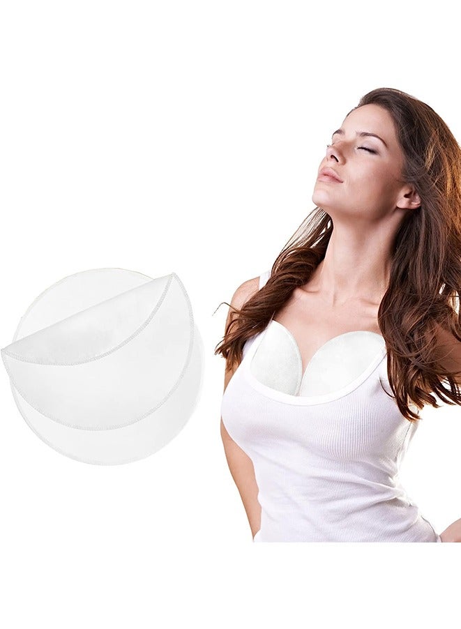 2pcs Castor Oil Breast Pads, Soft Comfortable Castor Oil Pack for Breast Reusable Organic Flannel Compress Castor Oil Breast Wrap for Relaxing, Castor Oil Not Included (white)