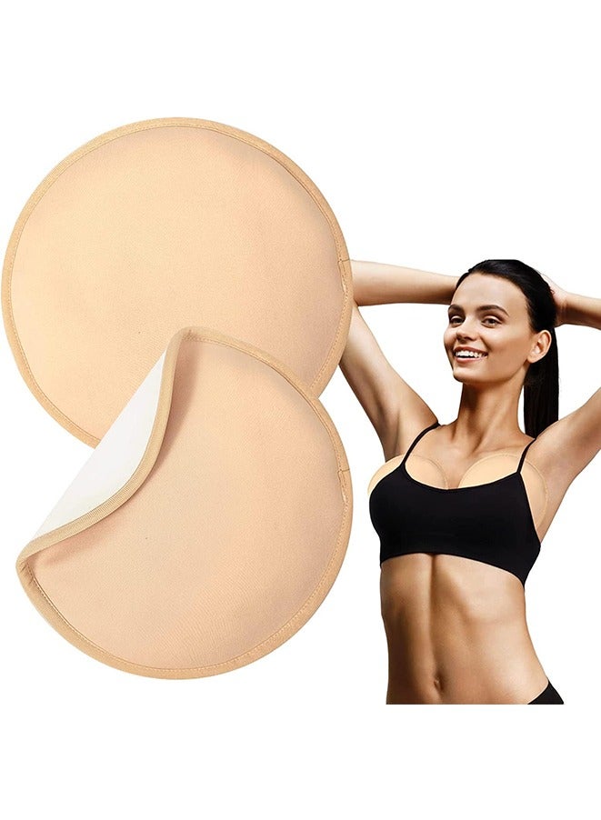 2pcs Castor Oil Breast Pads, Soft Comfortable Castor Oil Pack for Breast Reusable Organic Flannel Compress Castor Oil Breast Wrap for Relaxing, Castor Oil Not Included (Beige)
