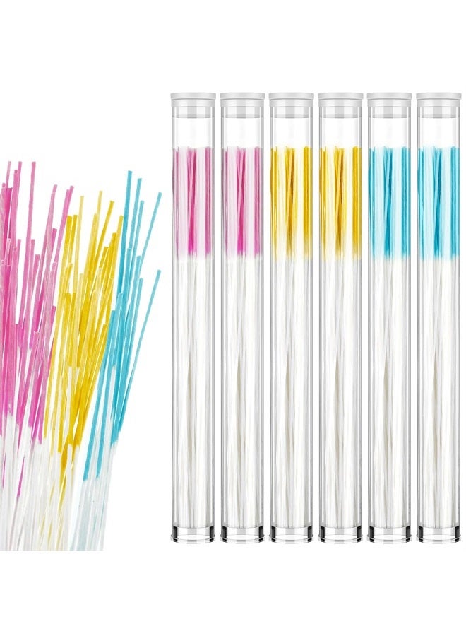 360 Pieces Ear Hole Floss Earrings Hole Cleaner Disposable Piercing Aftercare Cleaner Earrings Piercing Cleaning Line Ear Piercing Care Cleaning Tool for Women Men (Yellow, Royal Blue, Pink)