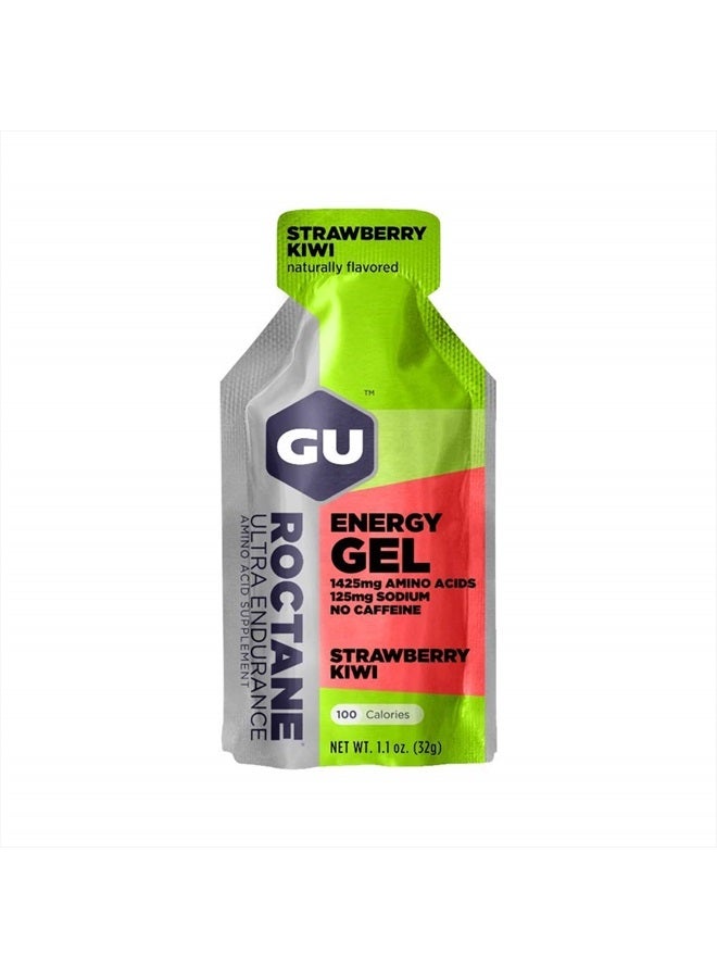 Energy Roctane Ultra Endurance Energy Gel, Vegan, Gluten-Free, Kosher, and Dairy-Free On-The-Go Sports Nutrition for Running, Biking, Hiking or Skiing, Strawberry Kiwi (24 Packets)