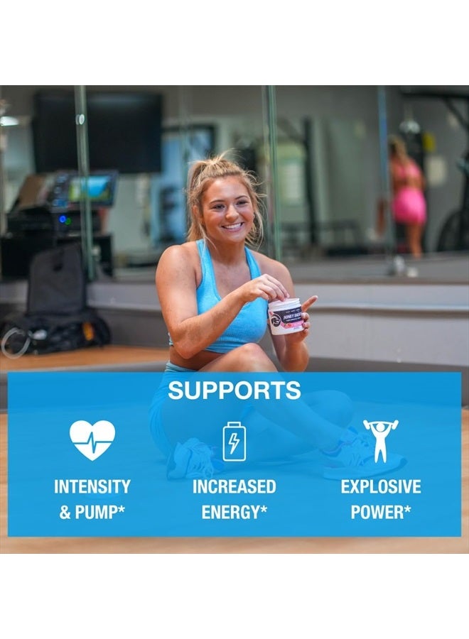 Pre Workout Powder, Keto Vegan Preworkout for Men & Women with Vitamin C for Immune Support, Beta Alanine & Caffeine, Sugar Free Natural Energy Supplement, Blue Raspberry, 30 Servings