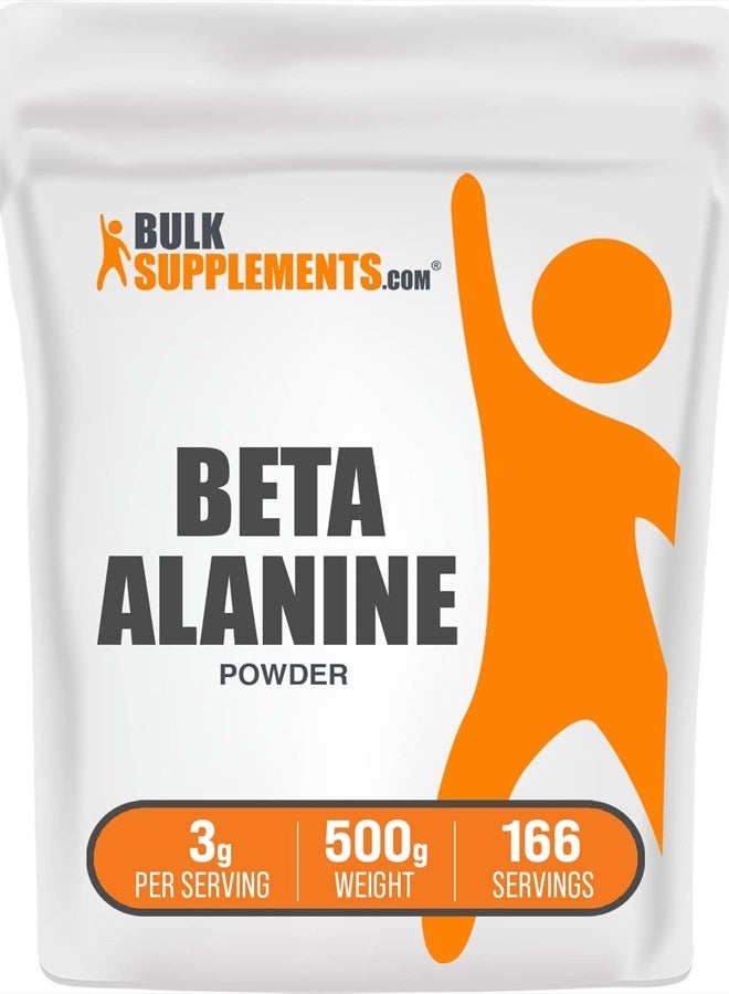 Beta Alanine Powder - Beta Alanine Supplement, Beta Alanine Pre Workout, Beta Alanine 3000mg - Unflavored & Gluten Free, 3g per Serving, 500g (1.1 lbs) (Pack of 1)