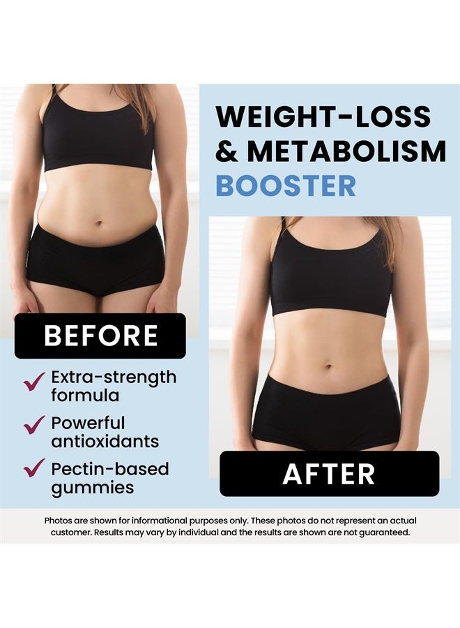 Night Time Fat Burner Gummies, Weight Loss & Sleep Support Supplement | Slimming Hunger Suppressant & Metabolism Booster, Shred Belly Fat While You Sleep | Nighttime Diet Gummies for Women & Men 60ct