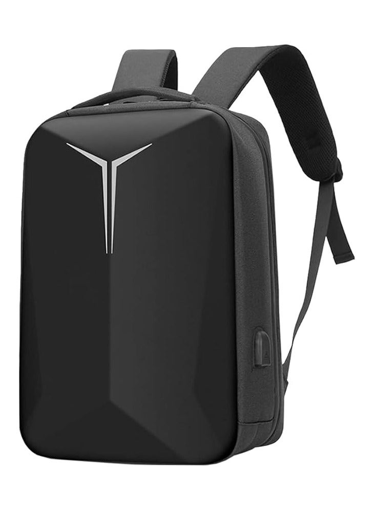 15.6 Inch Hard Shell Laptop Backpack, Waterproof Business Travel Computer Backpack, Gaming Laptop Bag With Usb Charging Port