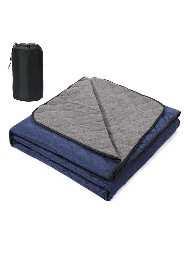 Camping Blanket Water-resistant Quilted Fleece Stadium Blanket for Outdoor Camping Picnic Park