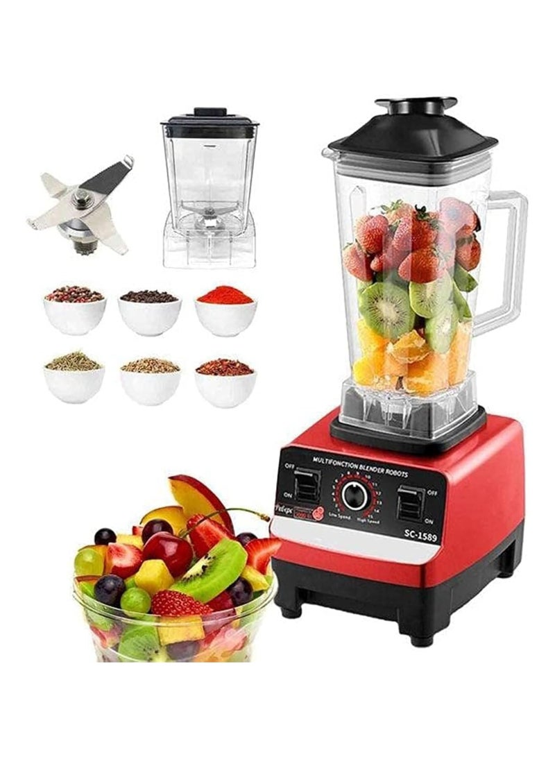 Blender 4500W Heavy Duty Commercial Grade Blender 6 Blades Mixer Juicer For Fruit Food Processor Grinder Mill Chopper Mill And Ice Smoothies