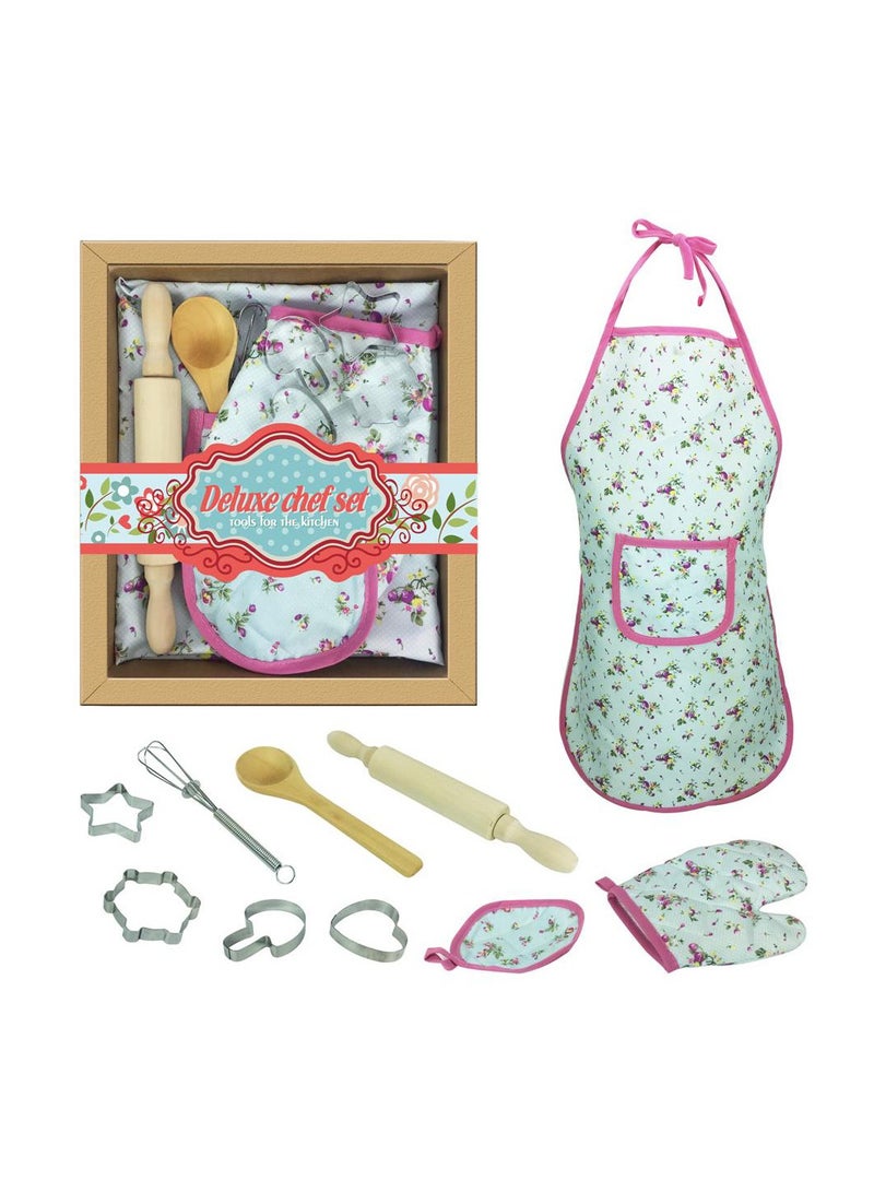 Chef Set for Kids - 10 Pcs Kids Cooking and Baking Set , Gift for 3 Year Old Girls and up(Cake)