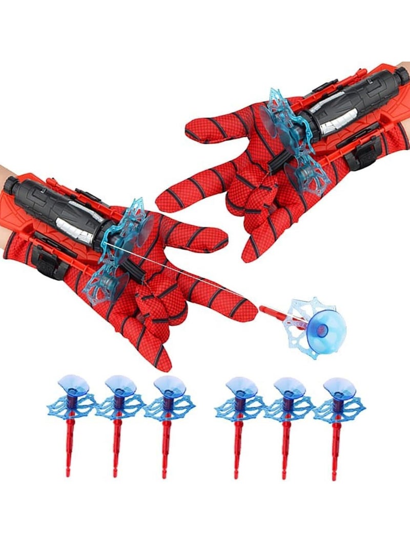 Launcher Gloves for Spiderman, Super Hero Web Shooter for Kids, Spider Shooter Toy, Spider-Man Launcher Gloves Educational Toys, Spider Launcher Wrist Toys Costume Cosplay Super Hero Toys Gift