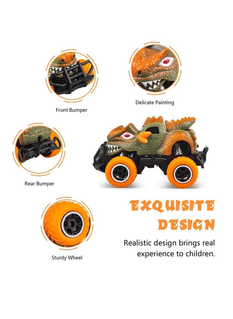 Remote Control Racing Car, RC Toys for 4-5 Year Old Boys, Dinosaur Remote Control Cars, Toddlers Toys Mini Electric Sport RC Car, Mini Dino Cars, Monster Truck for Toddlers Birthday Gifts(Orange)