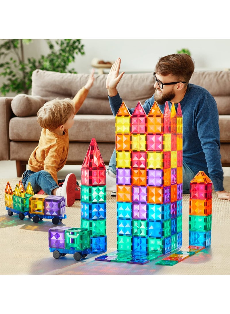 60-pcs Colorful Magnetic Building Block DIY Toy Set. Magnetic Brick Toy Suitable For 3-10+ Years Old, Gift Set For Boys And Girls.