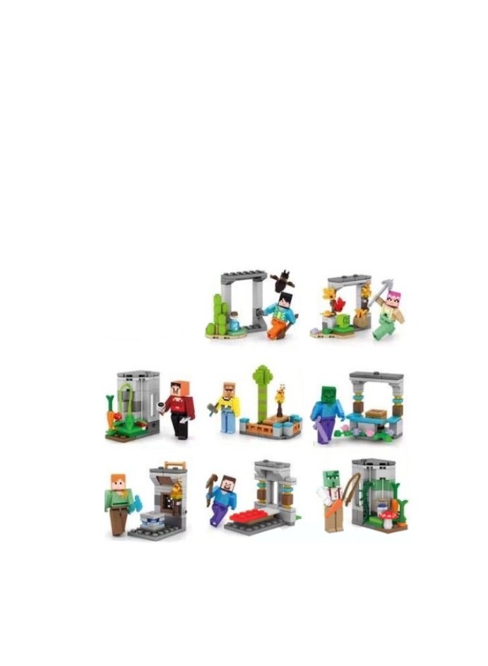 Sembo 5600 - Pixel series building blocks - Set of 16 - Green