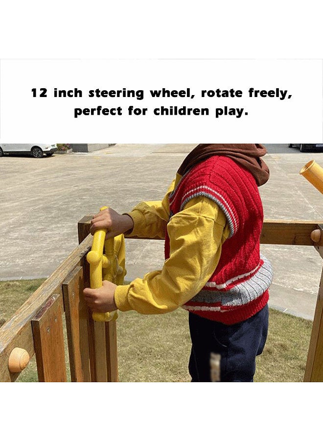 12 Inch Steering Wheel Pirate Game Accessory Swingset for Kids Outdoor Playhouse Treehouse Backyard