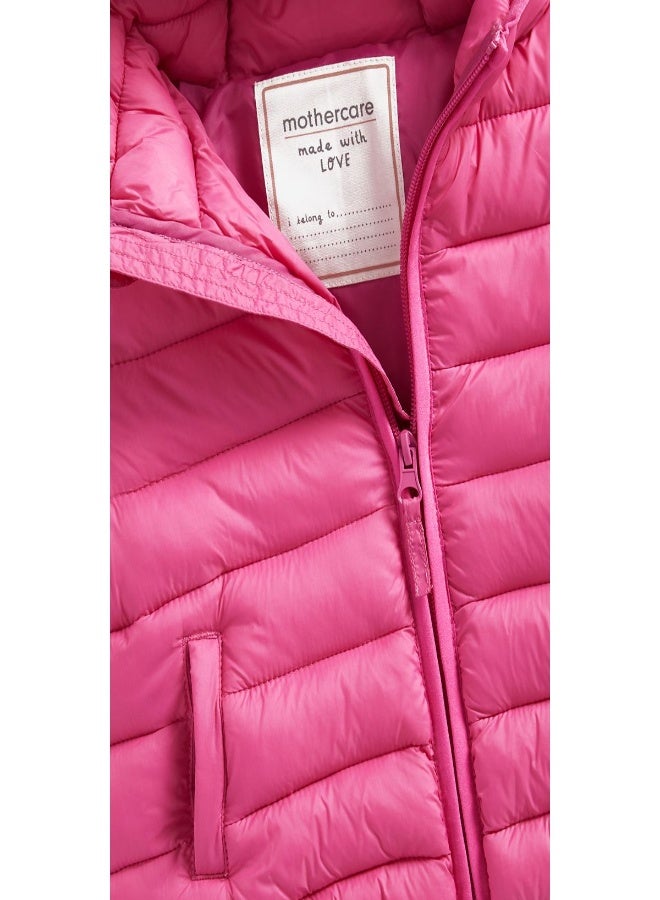 Pink Pack Away Quilted Jacket