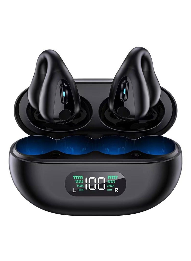 Noise Canceling Wireless Bluetooth Headset, Quick Charge, IPX5 Waterproof, Ultra Lightweight, Comfortable to Wear, Black