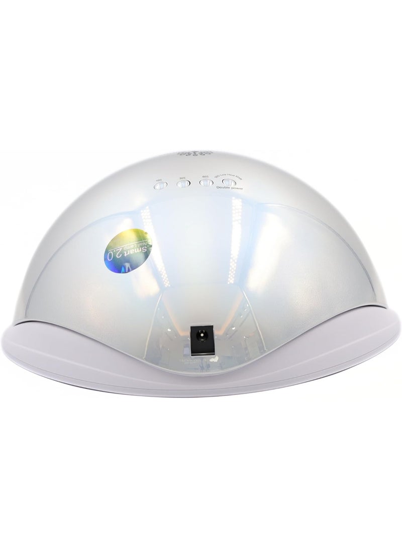 Uv Led Lamp 2 In 1 Model L-1100 72W - Professional Nail Dryer For Gel Polish, Acrylic, And Polygel - Fast Curing, Durable, And Easy To Use  (Silver)