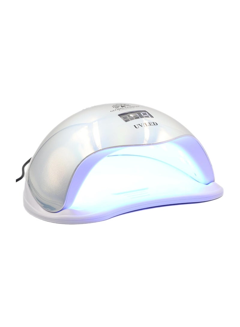 Uv Led Lamp 2 In 1 Model L-1100 72W - Professional Nail Dryer For Gel Polish, Acrylic, And Polygel - Fast Curing, Durable, And Easy To Use  (Silver)