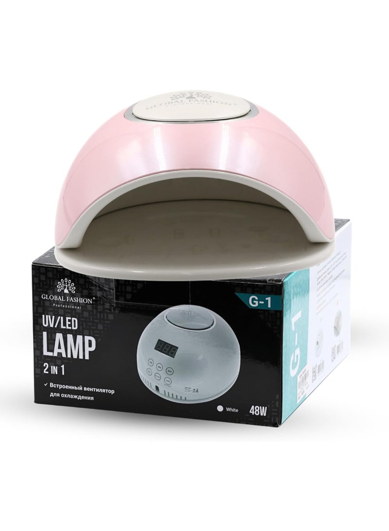 Quick-Curing Uv Led Nail Lamp - Portable Gel Dryer For Salon-Quality Manicures - G1 (G1 Pink)