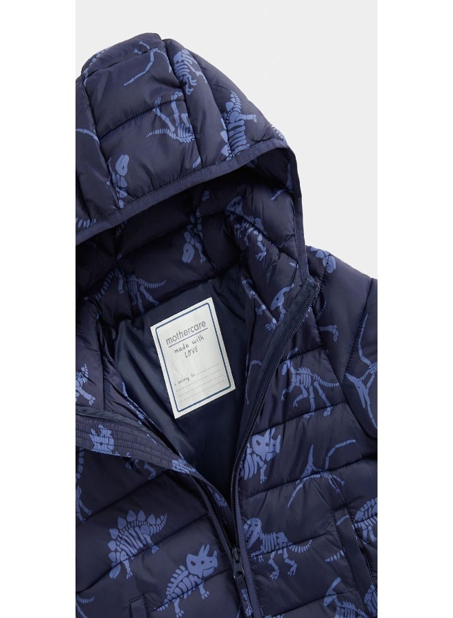 Dinosaur Pack Away Quilted Jacket