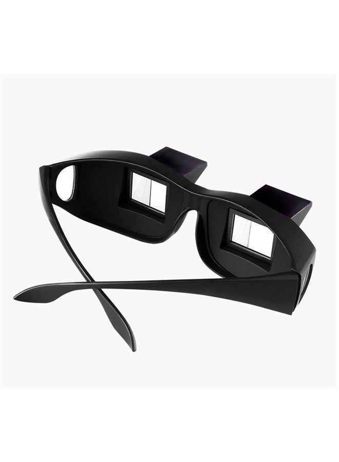 Lazy Glasses Bed Prism Glasses Spectacles Horizontal High Definition Glasses Prism Periscope Lie Down Eyeglasses for Reading and Watch TV in Bed Unisex