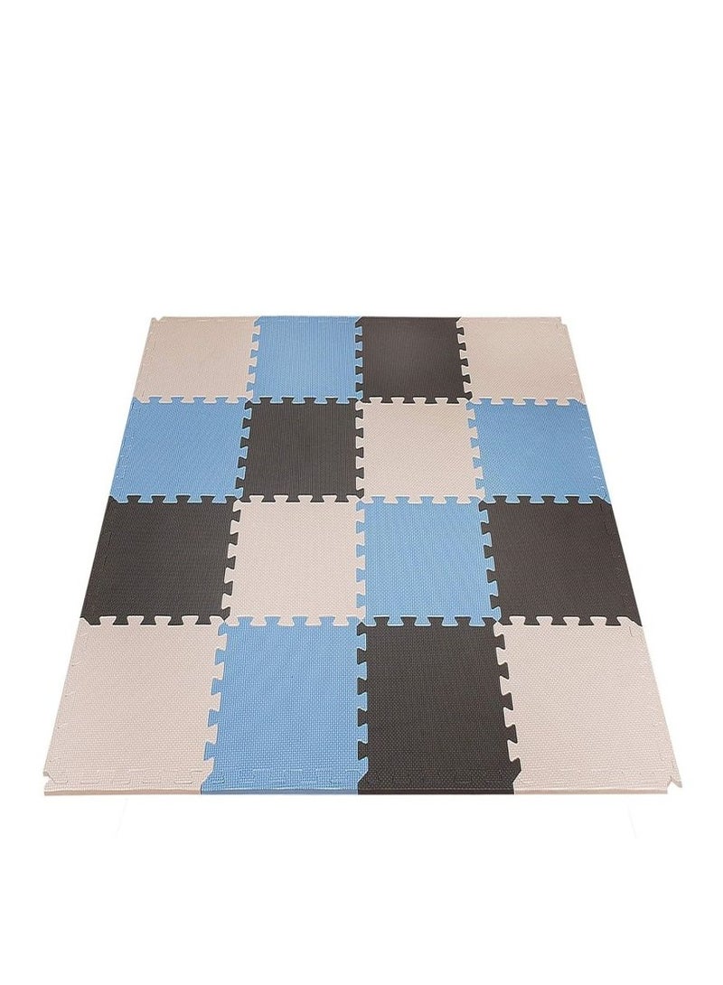 COOLBABY Soft Non-Toxic Baby Play Mat Toddler Play Mat Colorful Puzzle Play Mat 16pcs Bonus Square Foam Floor Mats for Kids and Infants EVA Foam Interlocking Tiles for Gym, Nursery, Playroom