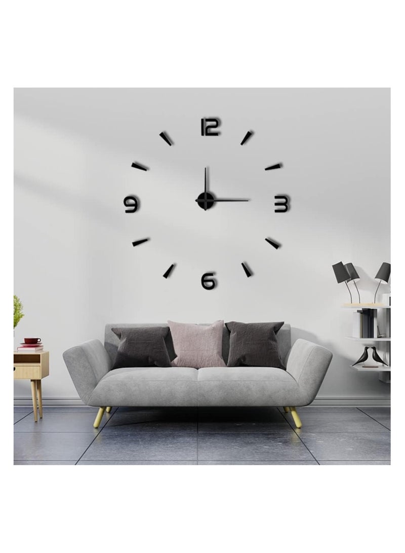 DIY Large Frameless Wall Clock Stickers  Modern Design DIY Wall Decoration Clock