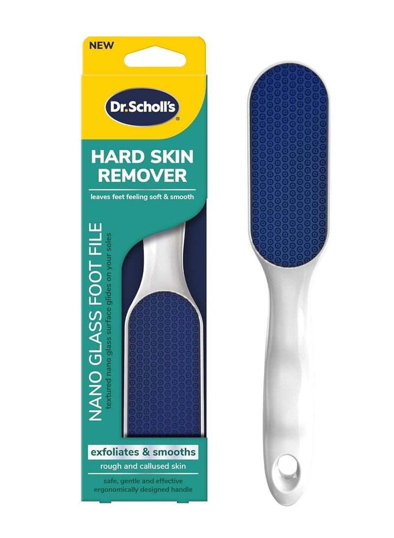 Dr. Scholl's Hard Skin Remover Nano Glass Foot File - Foot Callus Remover, Durable Foot Scrubber, Dead Skin Remover, Hygienic Pedicure Tool, Long Lasting Foot Buffer, Soft Smooth Feet