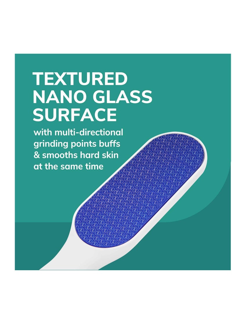 Dr. Scholl's Hard Skin Remover Nano Glass Foot File - Foot Callus Remover, Durable Foot Scrubber, Dead Skin Remover, Hygienic Pedicure Tool, Long Lasting Foot Buffer, Soft Smooth Feet