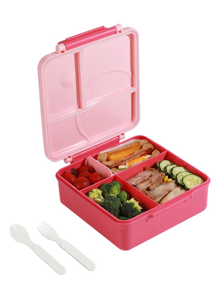 1400ml Bento Lunch Box with Cutlery, and 3 Large Compartments, Leak proof Food Container for Students, Office Worker and Dining Out