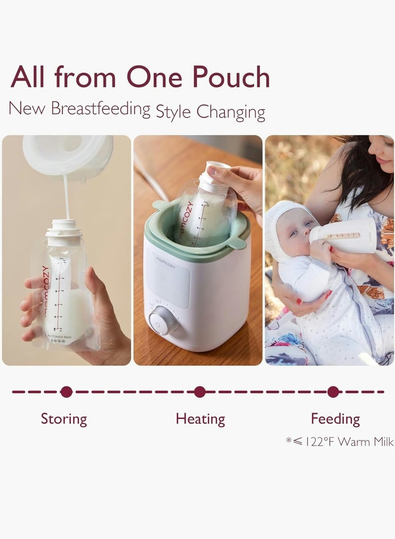 Disposable Baby Bottle Kit, Wash-Free, Leakproof and Transfer-Free Breastmilk Storage Bags for Freezing, Heating and Direct Feeding