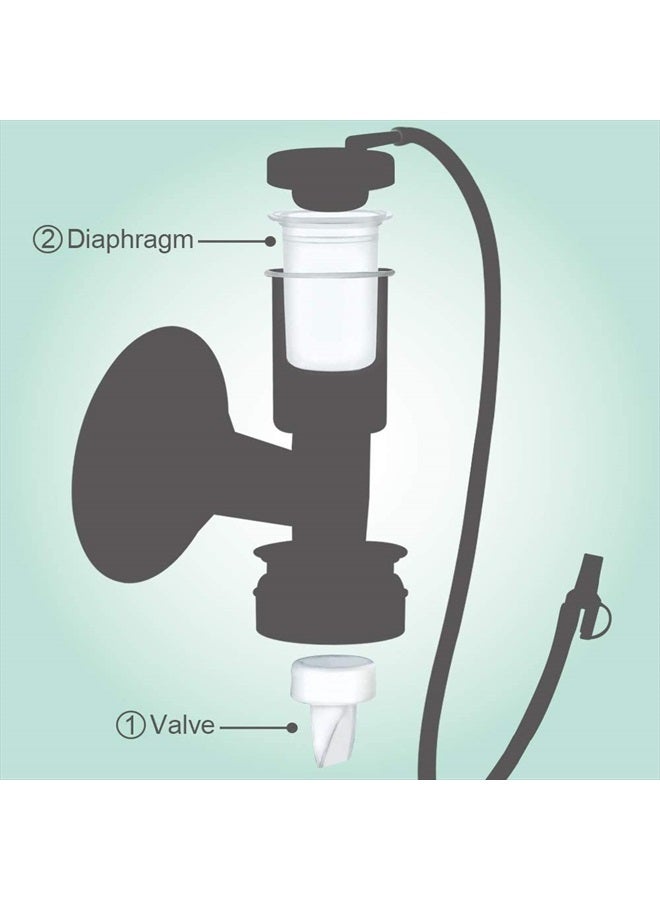 Pump Parts Compatible with Ameda Purely Your Pumps, MYA Joy Pump, but not MYA Pro; (4 Duckbills 2 Membranes)
