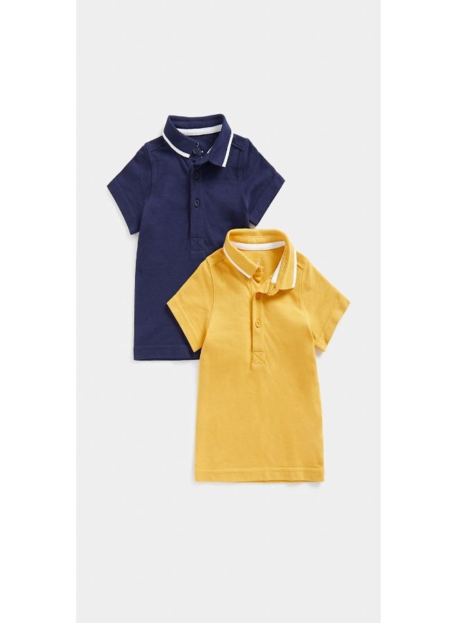 Blue and Yellow Polo Shirts 2 Pack