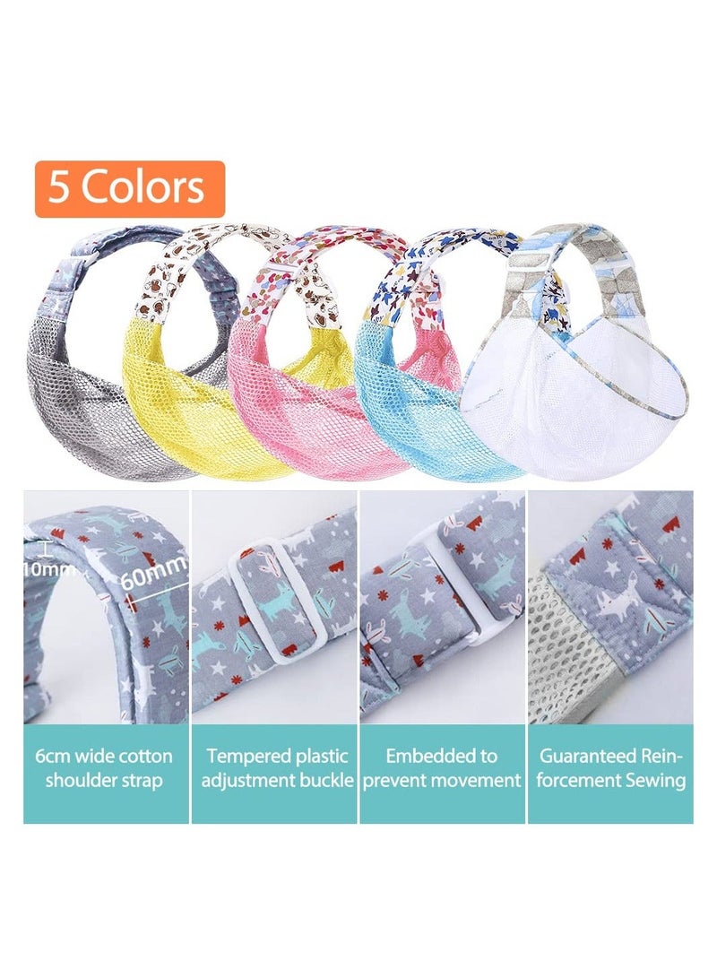 Breathable Baby Sling with Adjustable Baby Wrap Baby Carrier Wrap 3D Mesh Fabric Thick Shoulder Straps Elastic for Summer Pool Beach Newborn Carrying (Grey)
