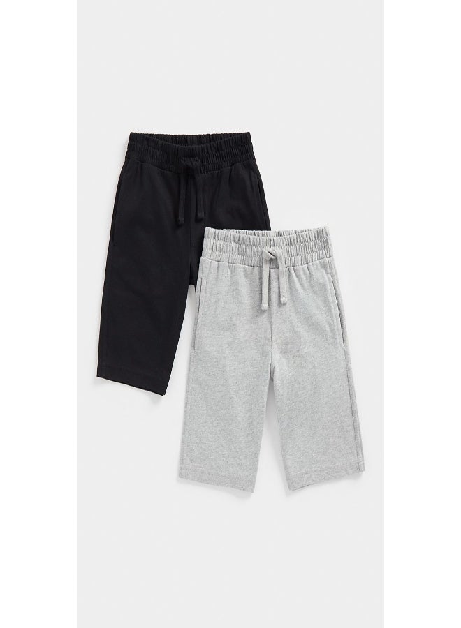 Black and Grey Jersey Shorts 2 Pack