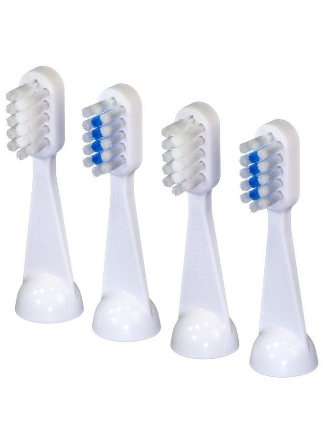 Cybersonic Traditional Replacement Brush Heads 4 Pack Compatible With All Cybersonic Electric Toothbrushes