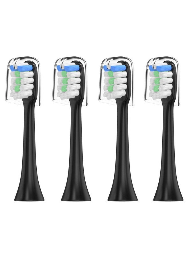 4 Pack Toothbrush Heads For Xiaomi Deep Cleaning Automatic Electric Sonic Replacement Tooth Brush For Soocare X3 Electric Toothbrushes With Travel Caps