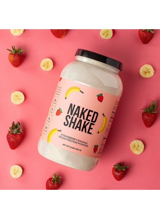 Naked Shake - Vegan Protein Powder, Strawberry Banana - Flavored Plant Based Protein With Mct Oil, Gluten-Free, Soy-Free, No Gmos Or Artificial Sweeteners - 30 Servings