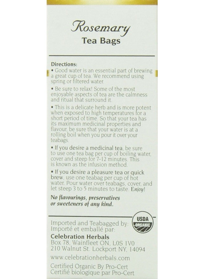 CELEBRATION HERBALS Rosemary Leaf Tea Organic 24 Bag, 0.74 Ounce