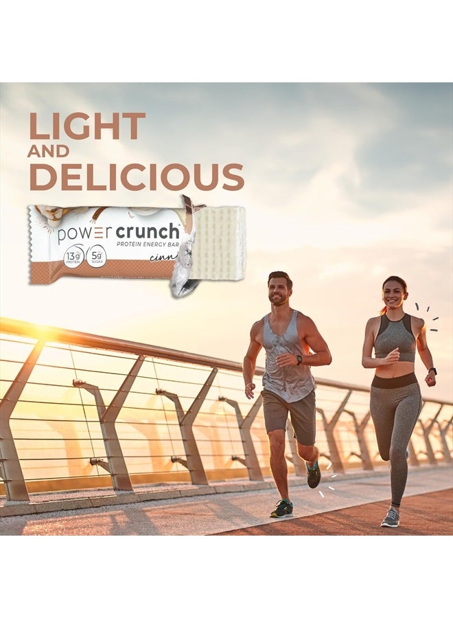 Protein Wafer Bars, High Protein Snacks with Delicious Taste, Cinnamon Roll, 1.4 Ounce (12 Count)