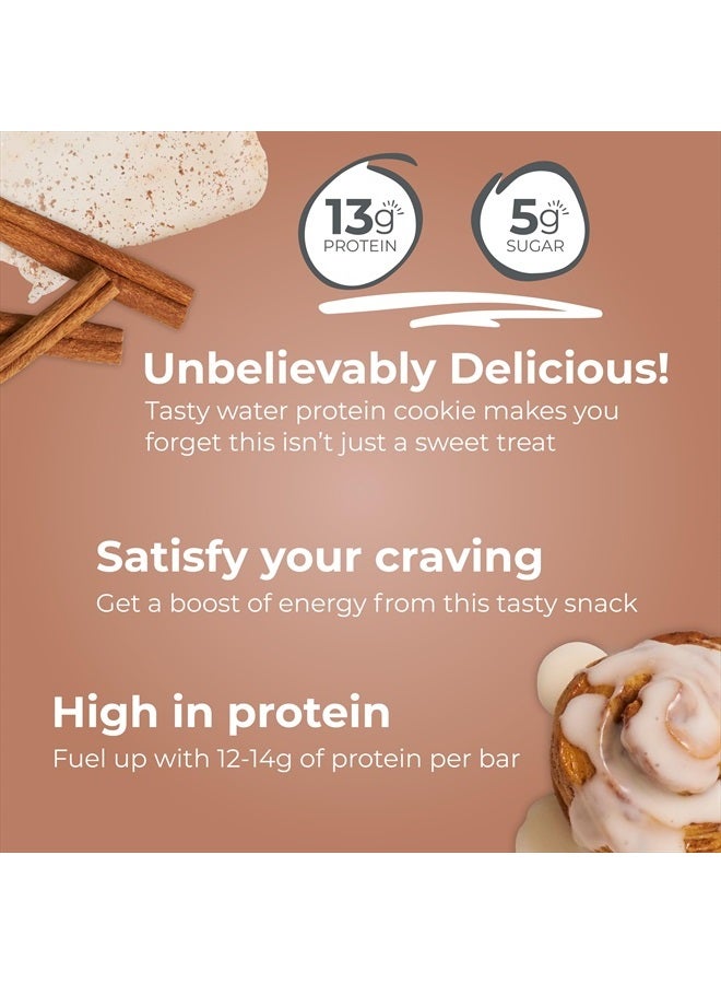 Protein Wafer Bars, High Protein Snacks with Delicious Taste, Cinnamon Roll, 1.4 Ounce (12 Count)