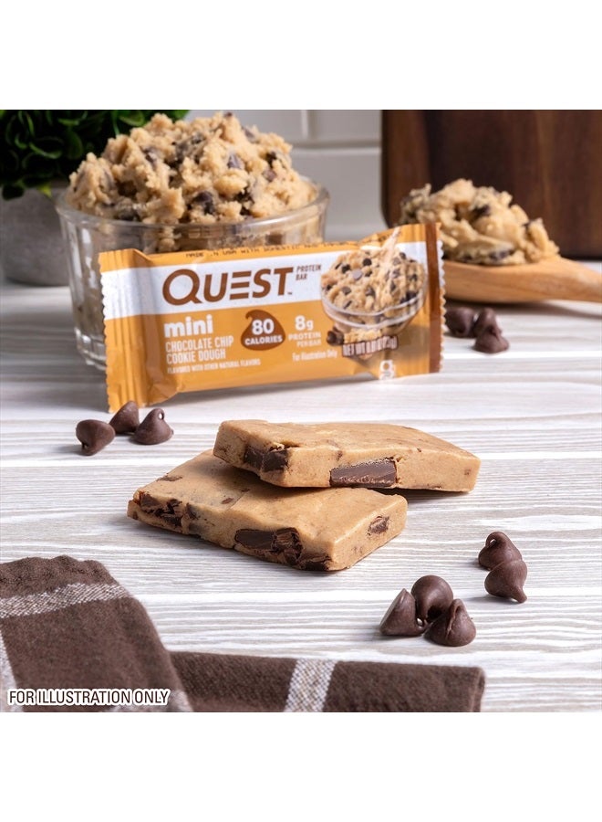 Mini Chocolate Chip Cookie Dough Protein Bars, High Protein, Low Carb, Keto Friendly, 14 Count