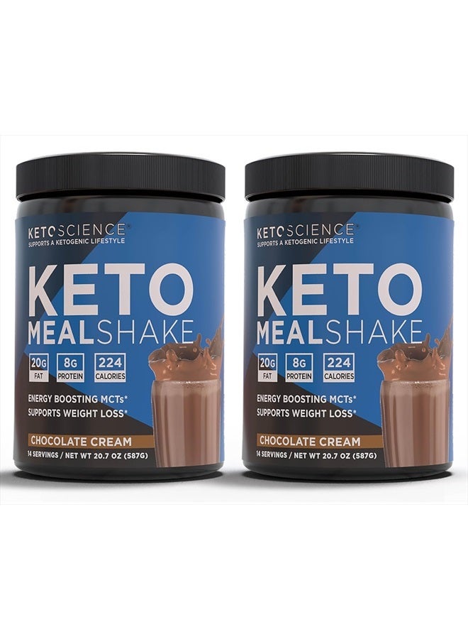 Ketogenic Meal Shake, Energy Boosting MCTs, Supports Weight Loss, Keto and Paleo Friendly, Chocolate Cream Flavor, 28 Servings,1.28 Pound (Pack of 2)