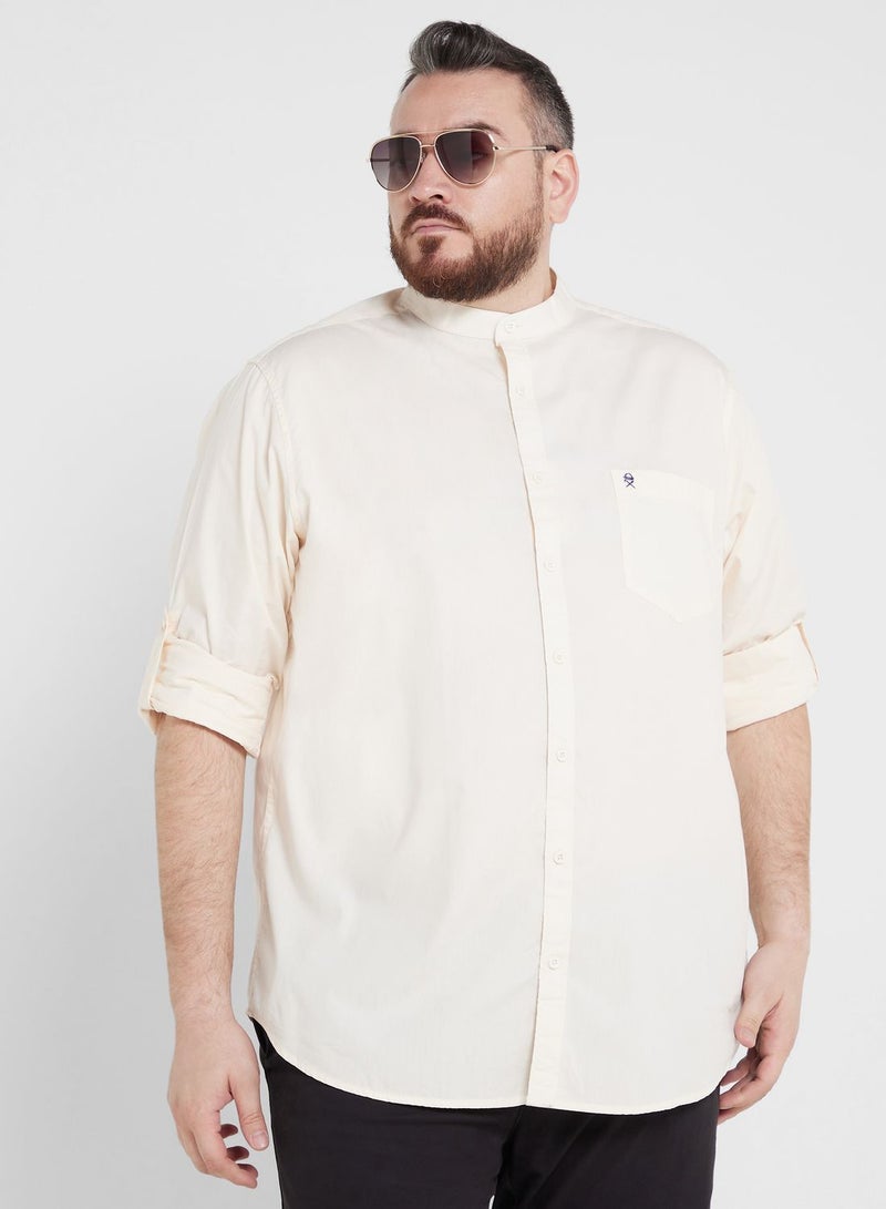 Thomas Scott Plus Size Pure Cotton Slim Fit Casual Shirt