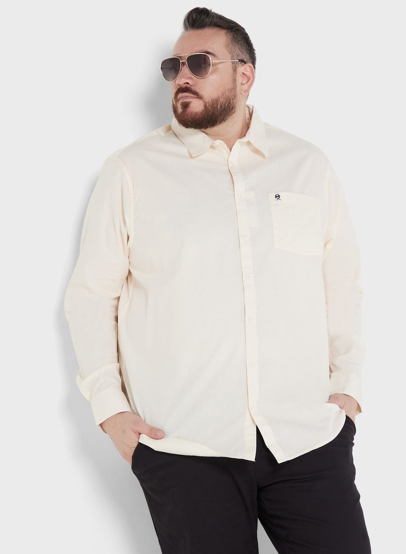 Thomas Scott Plus Size Classic Pure Cotton Casual Shirt