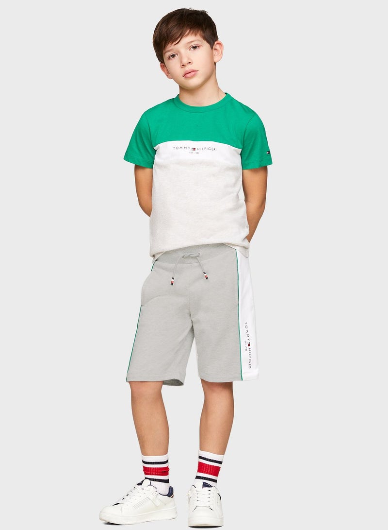 Youth Color Block T-Shirt & Shorts Set